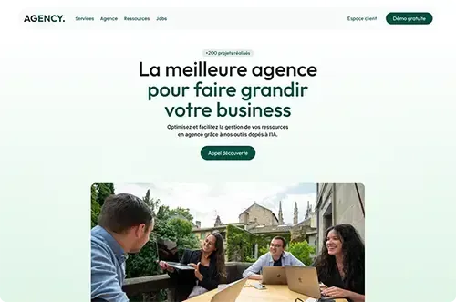 Maquette de site vitrine pour une agence